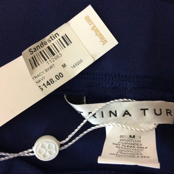 New Trina Turk Tracy Navy Skirt M - Picture 5 of 5